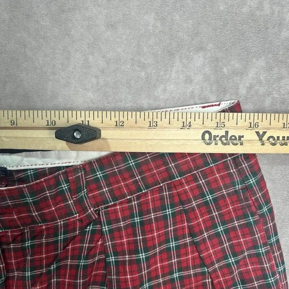 Vintage Polo Golf Ralph Bermuda Shorts Men's 31 Red Green Tartan Plaid Casual - Picture 3 of 5